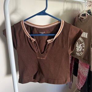 Urban outfitters seamless top in brown